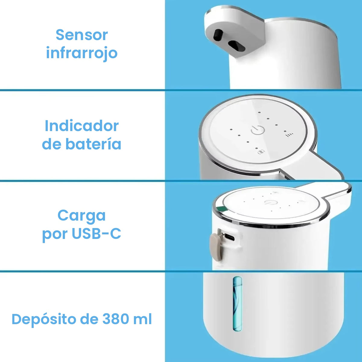 Dispensador de jabón automático sin contacto