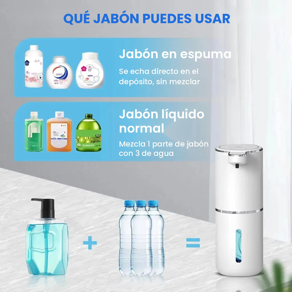 Dispensador de jabón automático sin contacto